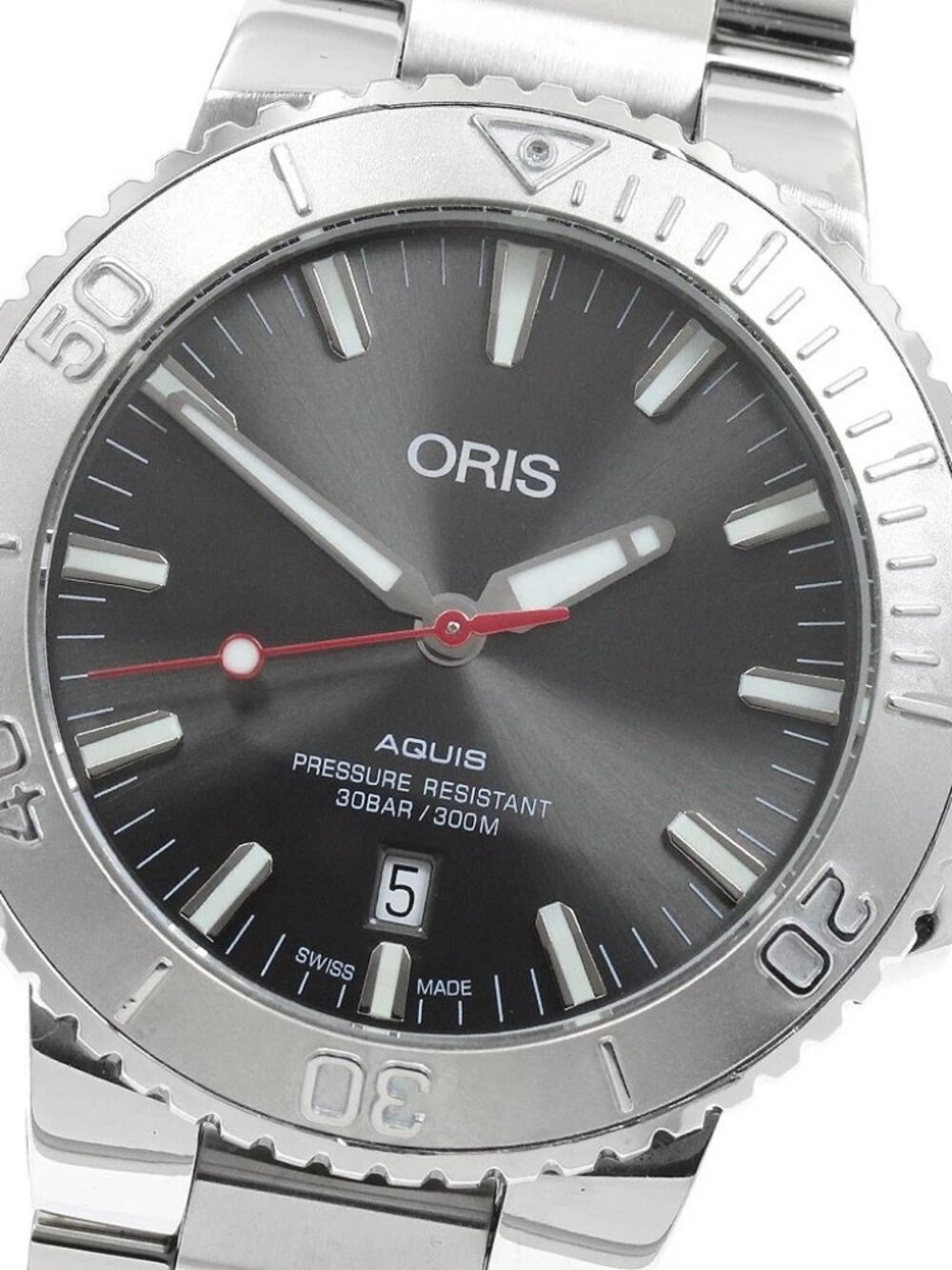 ORIS Aquis Date Relief 01 733 7730 4153-07 gray Dial Automatic Men's_943429